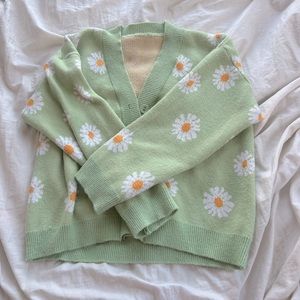 flower print cardigan